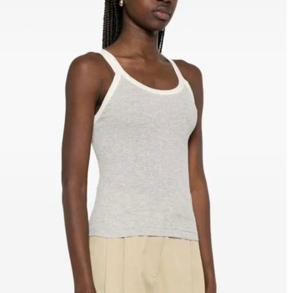 NWOT RE/DONE X Hanes Ribbed Tank Top in Grey SZ L